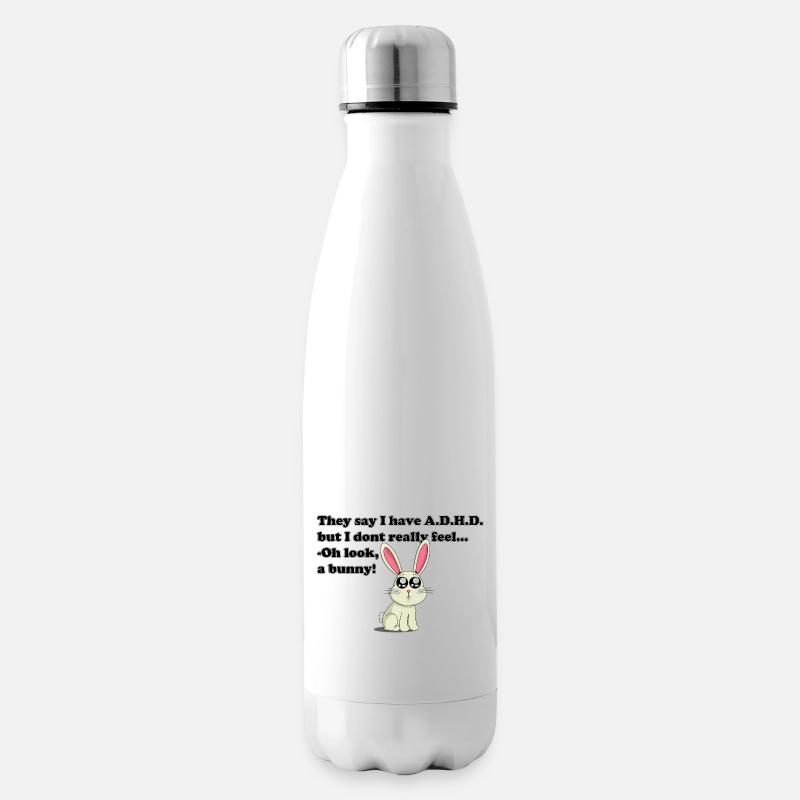 ADHD bunny - Bouteille isotherme - blanc