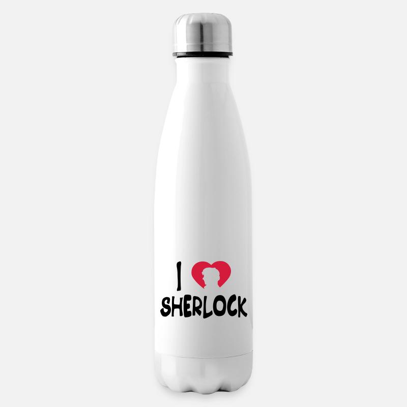 ich liebe sherlock - Isolierflasche - Weiß