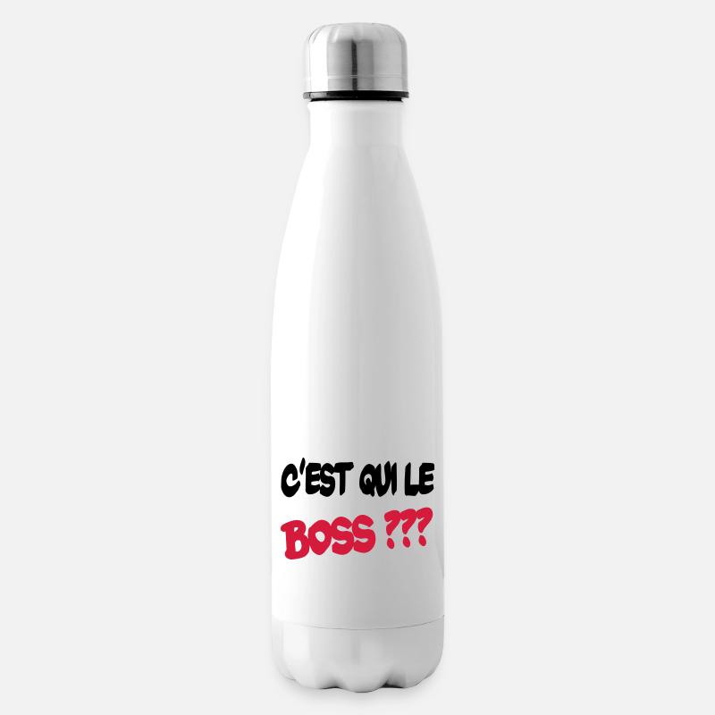 C'est qui le boss ? - Bouteille isotherme - blanc