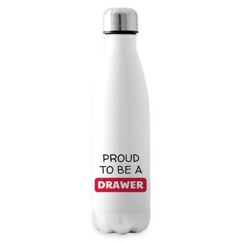 Zeichnung / Zeichner / Drawing / Drawer - Isolierflasche - Weiß - Rechts