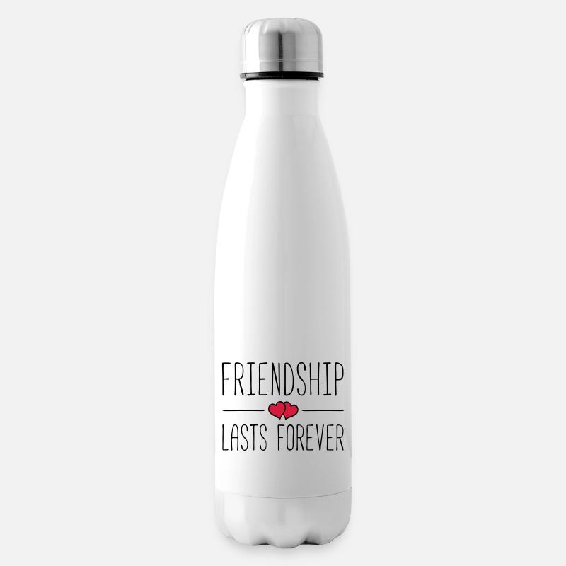 friendship lasts forever hearts - Isolierflasche - Weiß