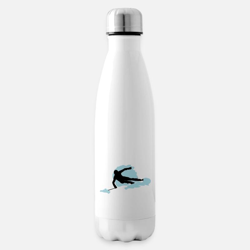 Skifahrer - Isolierflasche - Weiß
