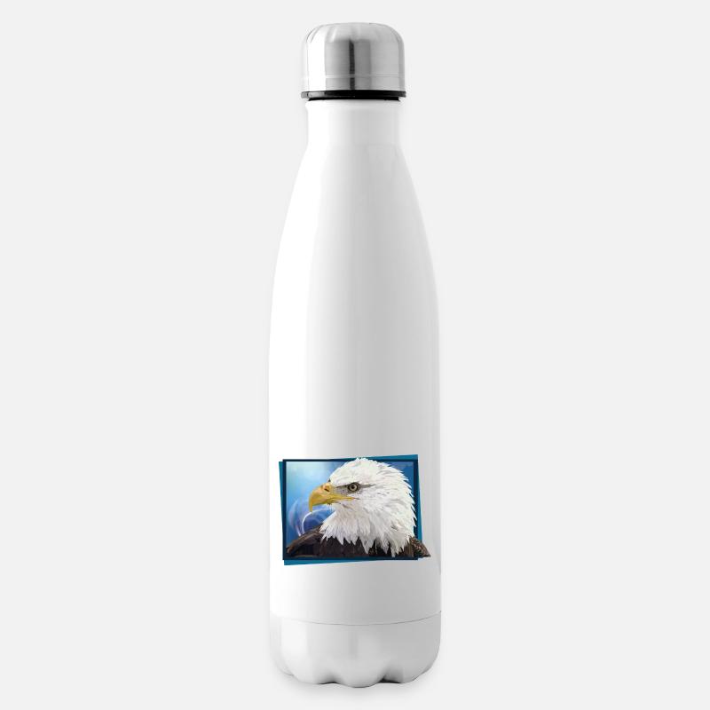 Weißkopfseeadler - Isolierflasche - Weiß