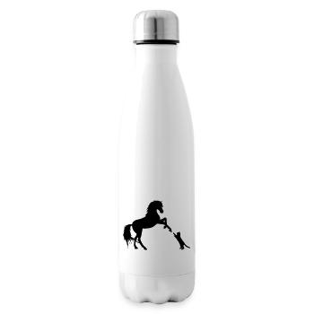 Horse and cat - Insulated Water Bottle - white - Right