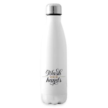 Wash your hands - Insulated Water Bottle - white - Right