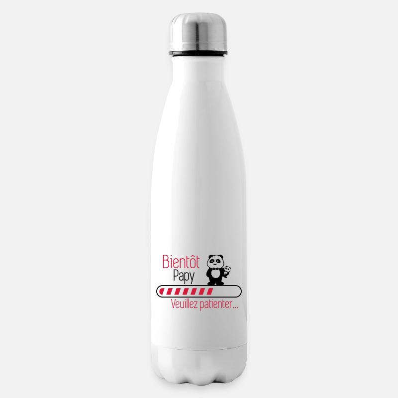 Bientôt papy - Futur Papi - Bouteille isotherme - blanc