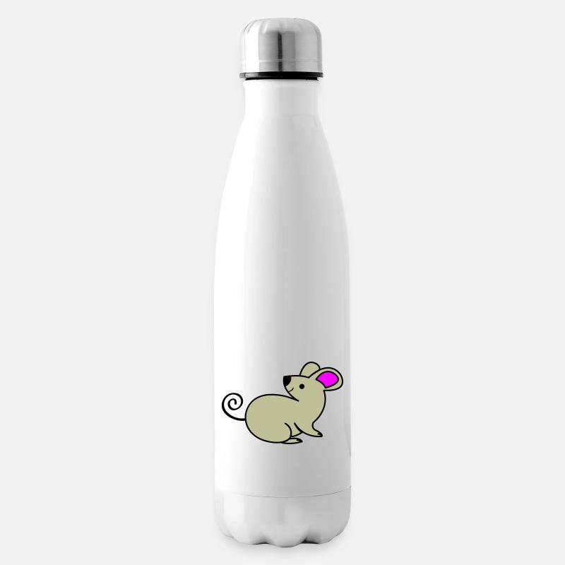 Maus - Isolierflasche - Weiß
