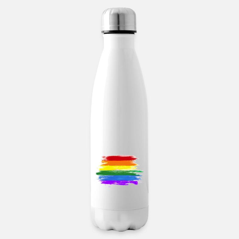 LGBT-Flagge - Isolierflasche - Weiß