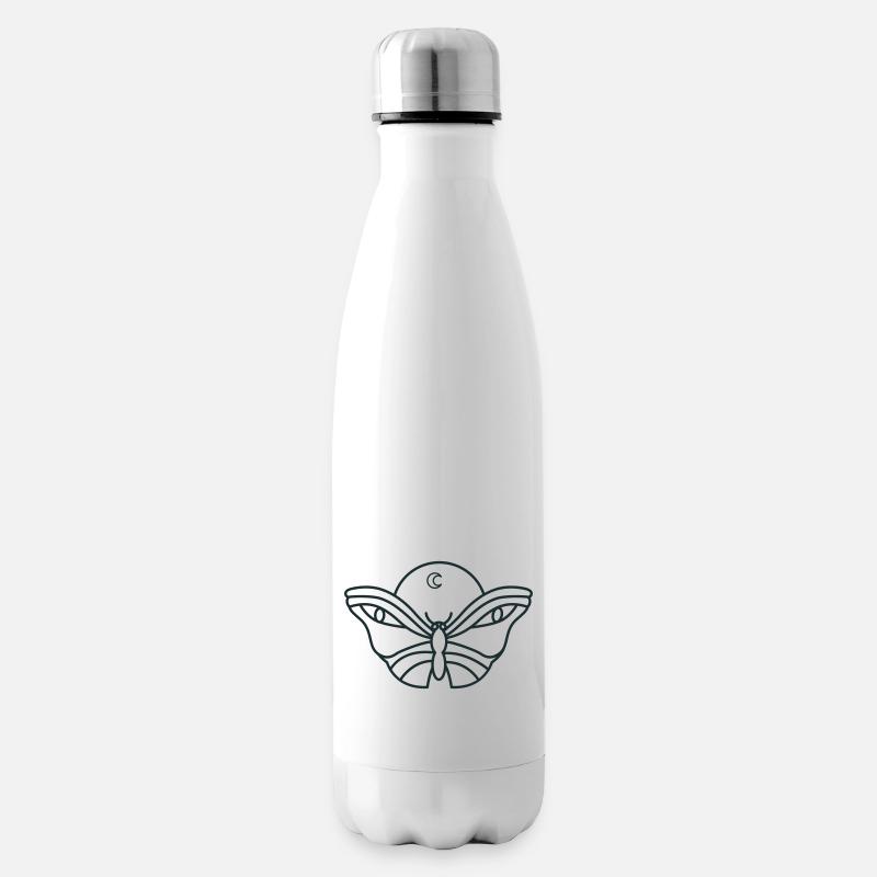 Papillon de nuit avec des yeux - Bouteille isotherme - blanc