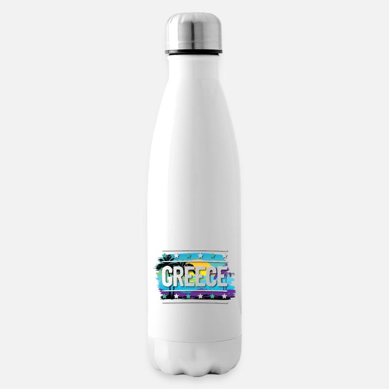 Grèce - Bouteille isotherme - blanc