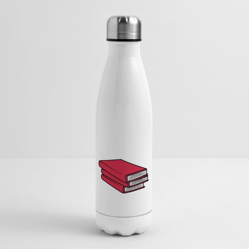 3 Books Stack Design Insulated Water Bottle
