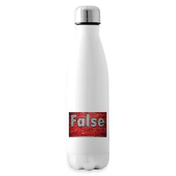 False Brick Wall Graffiti - Insulated Water Bottle - white - Right