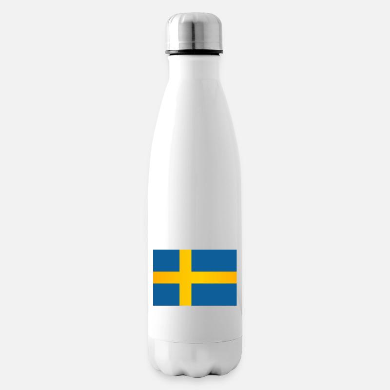 Flagge von Schweden - Isolierflasche - Weiß