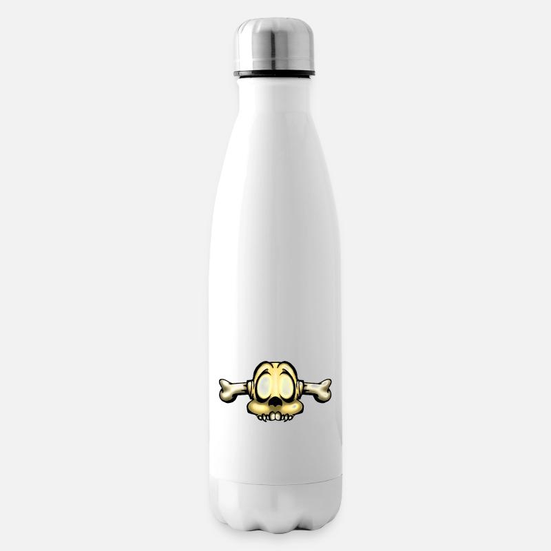Schädel. Schädel mit Knochen durch den Kopf. - Isolierflasche - Weiß