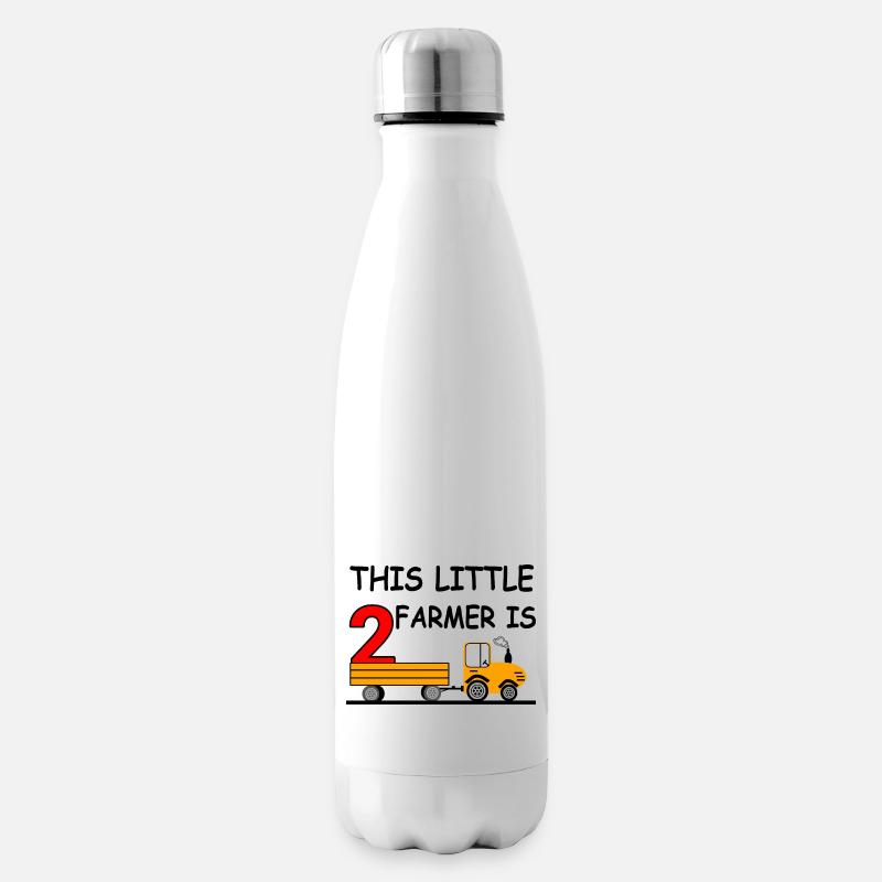 Traktor - Isolierflasche - Weiß