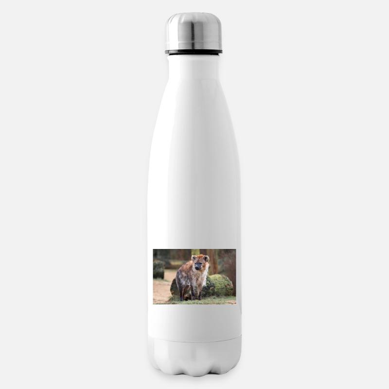 Hyäne oder Hyäne oder Harpyie (auf Deutsch Hyäne) Hyäne - Isolierflasche - Weiß