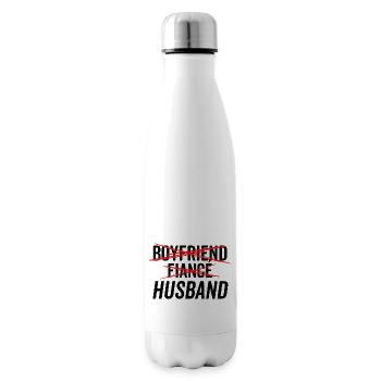 Boyfriend Fiancé Husband - Insulated Water Bottle - white - Right