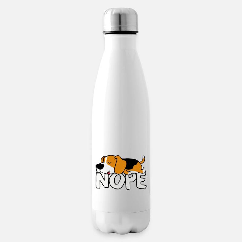 Nope! Beagle - Insulated Water Bottle - white