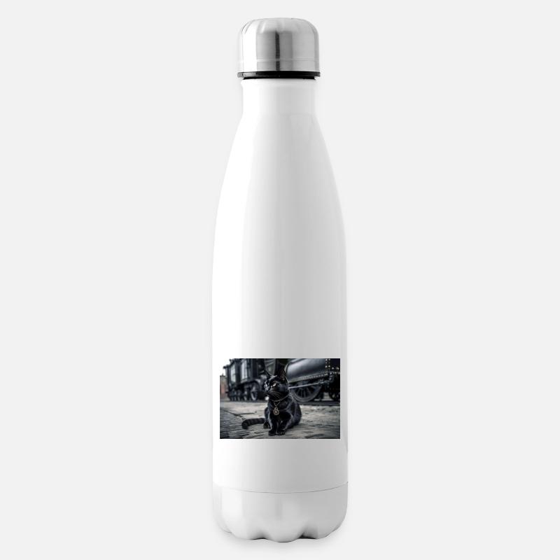 Noir chat 6 - Bouteille isotherme - blanc