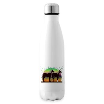 Pferde - Isolierflasche - Weiß - Rechts
