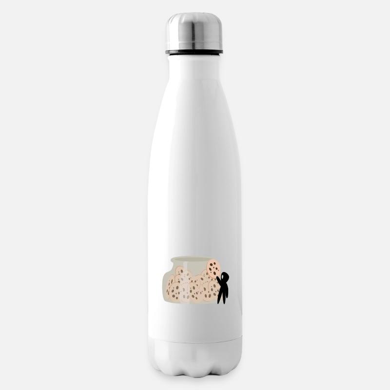 Tinte färbt Kekse - Isolierflasche - Weiß