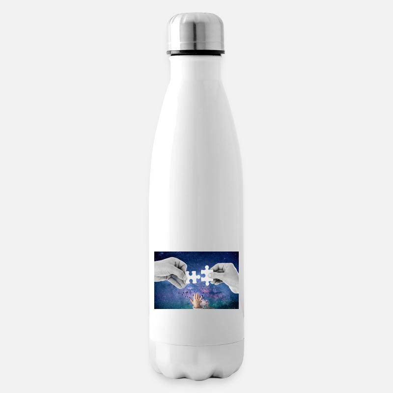 Puzzle. - Isolierflasche - Weiß