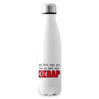 My heart says Kebap - Insulated Water Bottle - white - Right