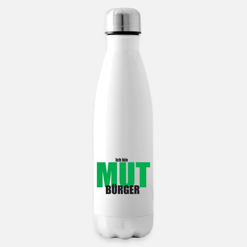 Mutbürger - Ansprechen Anpacken Zukunft Gestalten - Isolierflasche - Weiß