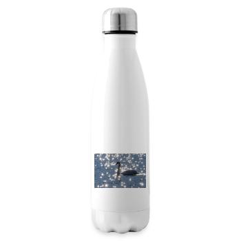 Swan with sun stars - Insulated Water Bottle - white - Right