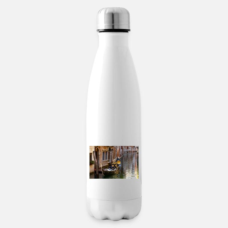 Gondel in Venedig - Isolierflasche - Weiß