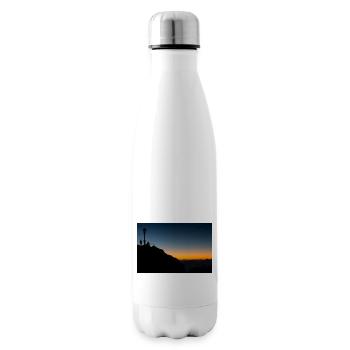 Morning atmosphere on the Zugspitze - Insulated Water Bottle - white - Right