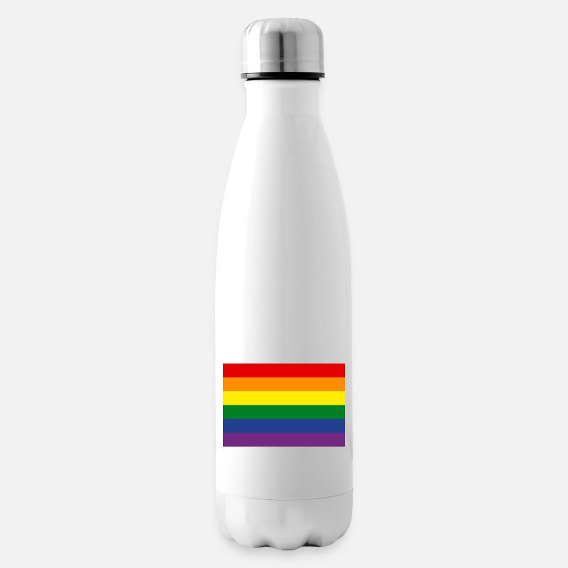 Rainbow flag - Insulated Water Bottle - white