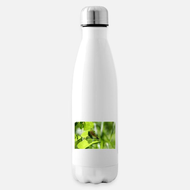 Weibliche Calopterix-Mönchsjungfer - Isolierflasche - Weiß