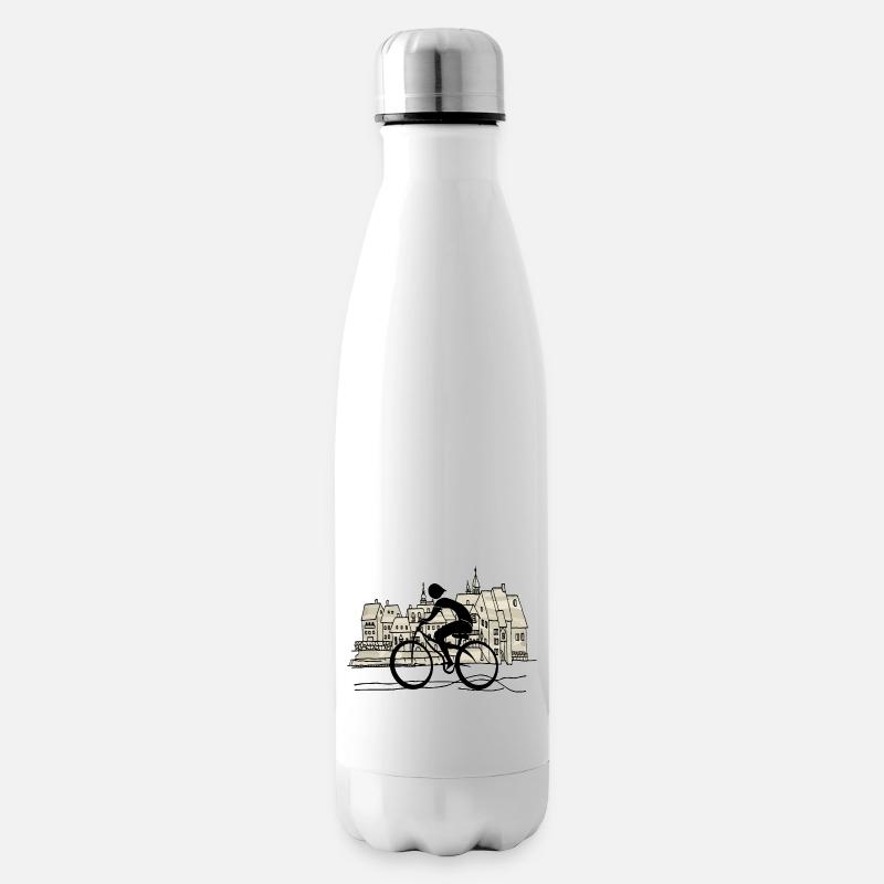 Radfahrer - Isolierflasche - Weiß