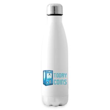 what I need today is lost of coins Design - Insulated Water Bottle - white - Right