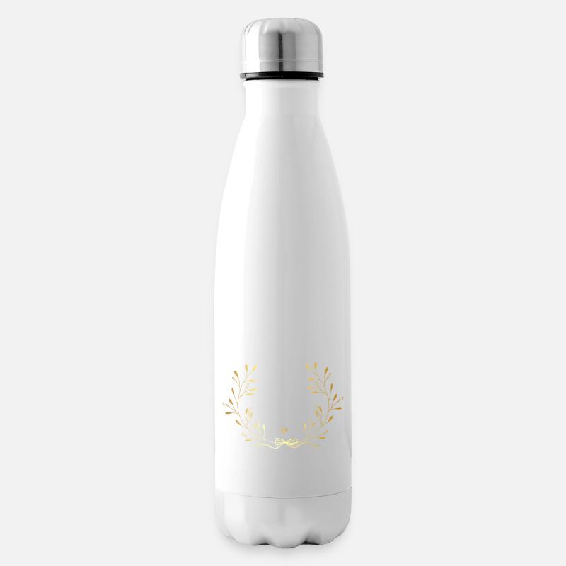 Team de la mariée couronne doré - Bouteille isotherme - blanc