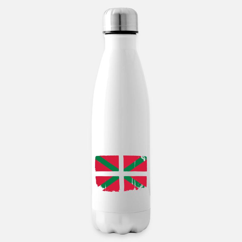 Drapeau Basque - Bouteille isotherme - blanc