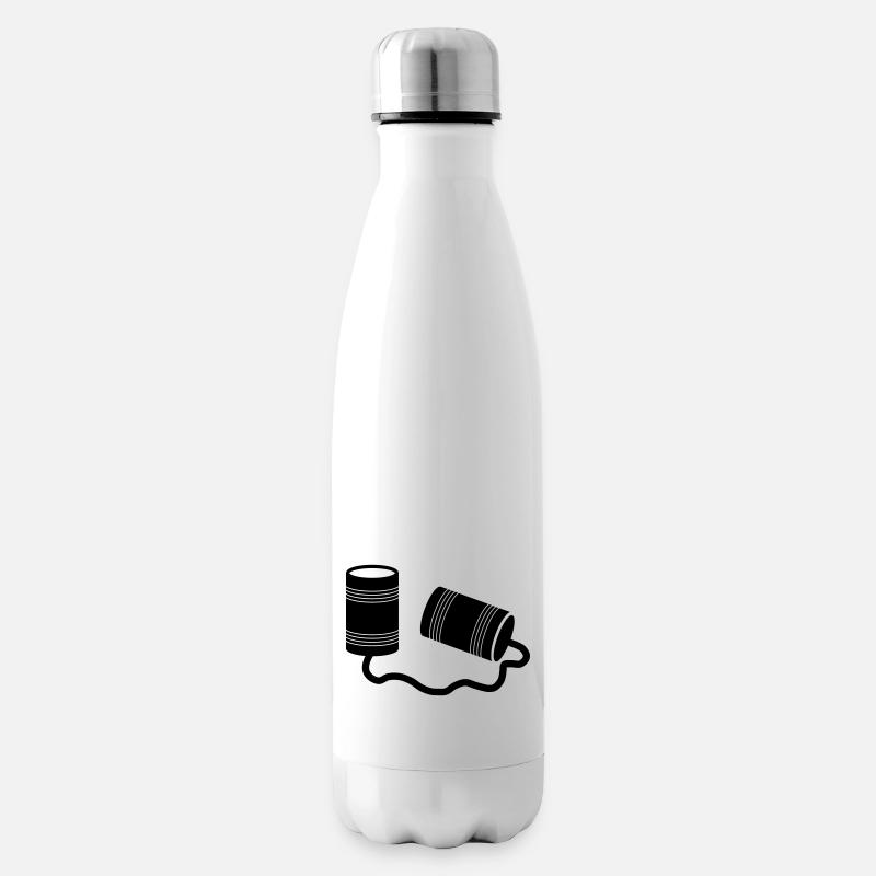 phone cans - Insulated Water Bottle - white