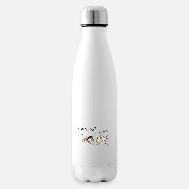 mouches - Bouteille isotherme - blanc