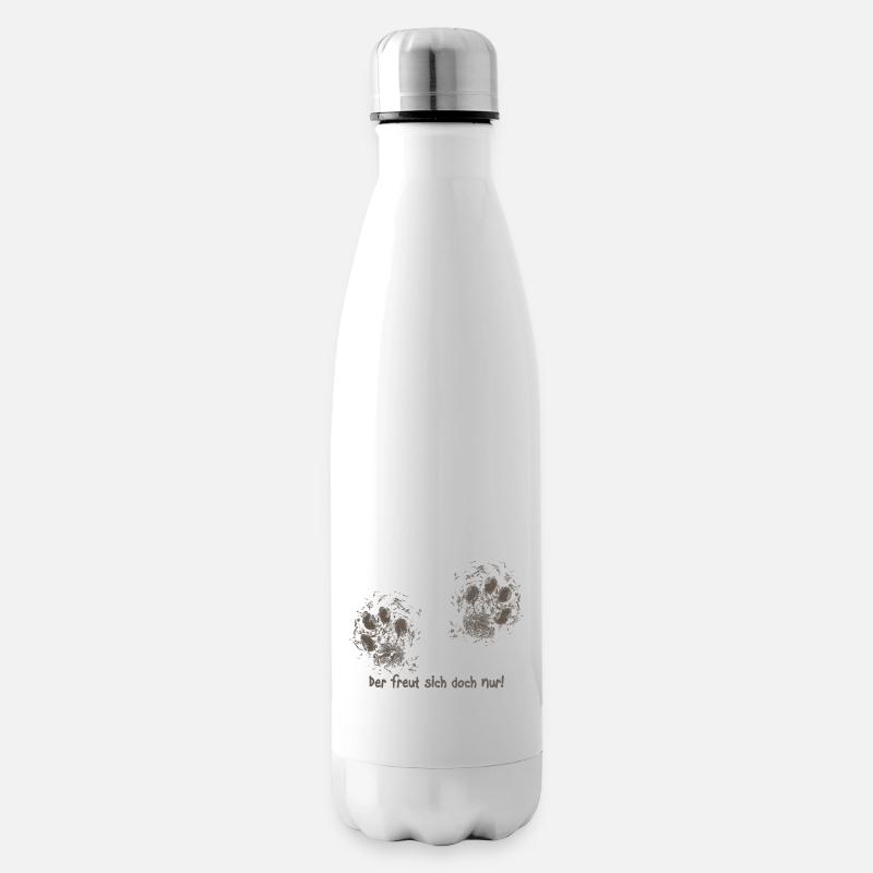 Der freut sich doch nur! - Isolierflasche - Weiß