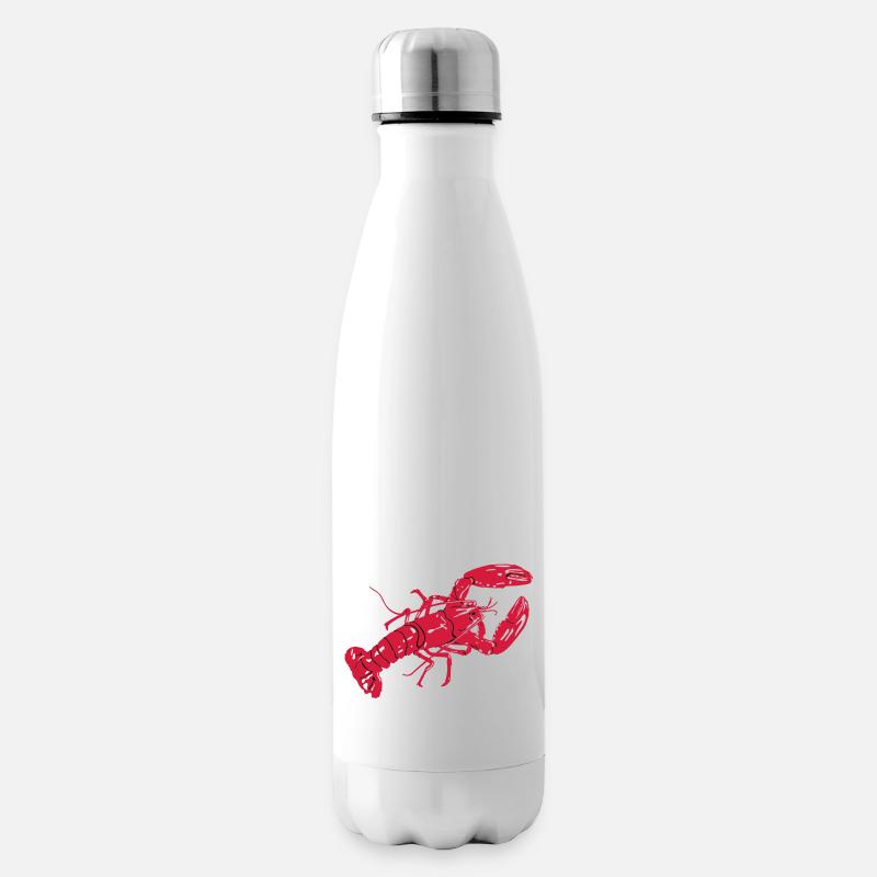 LobsterWhiteTee - Insulated Water Bottle - white