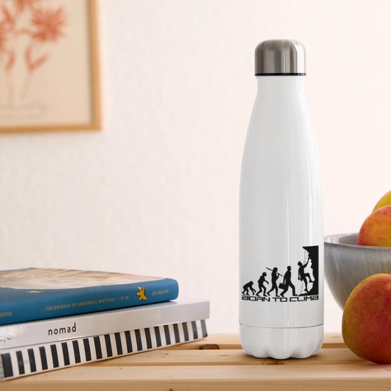 born to climb evolution evolution born steep Insulated Water Bottle