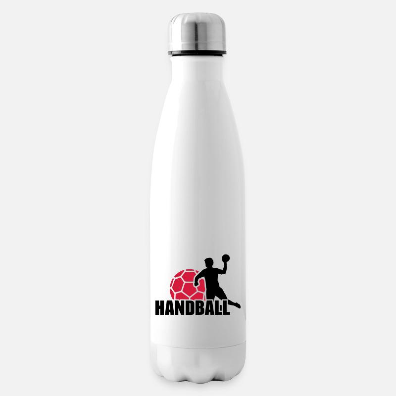 Handball - Isolierflasche - Weiß