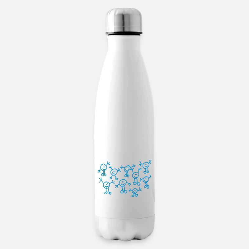 kinder_malen_kopffuessler - Isolierflasche - Weiß