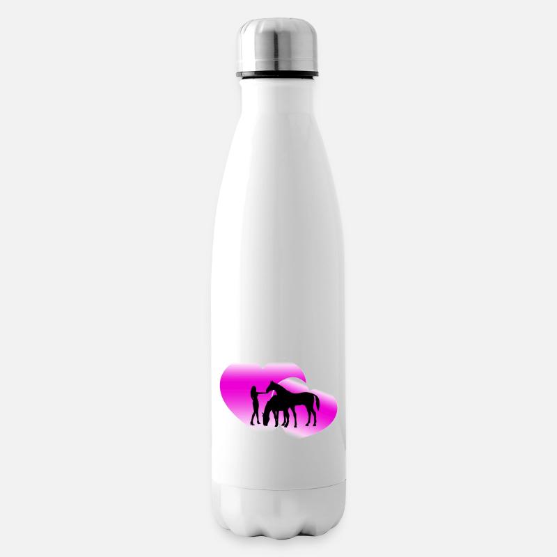 Chevaux - Bouteille isotherme - blanc
