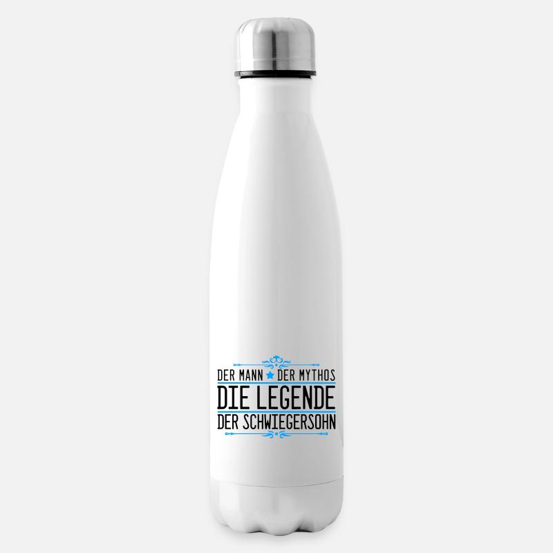 Der Man Mythos Legende Schwiegersohn Retro Spruch - Isolierflasche - Weiß