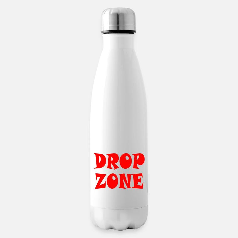 DROP ZONE - Parachutistes! - Bouteille isotherme - blanc