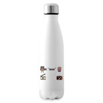Cinema vintage. Film Review Poison - Insulated Water Bottle - white - Right