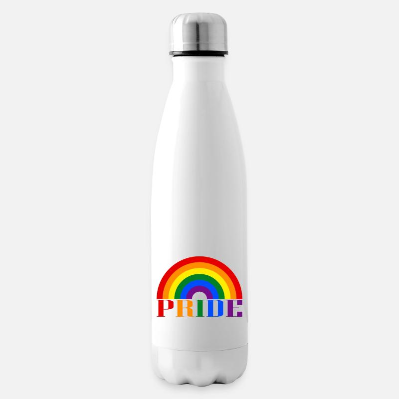 Pride Rainbow - Insulated Water Bottle - white