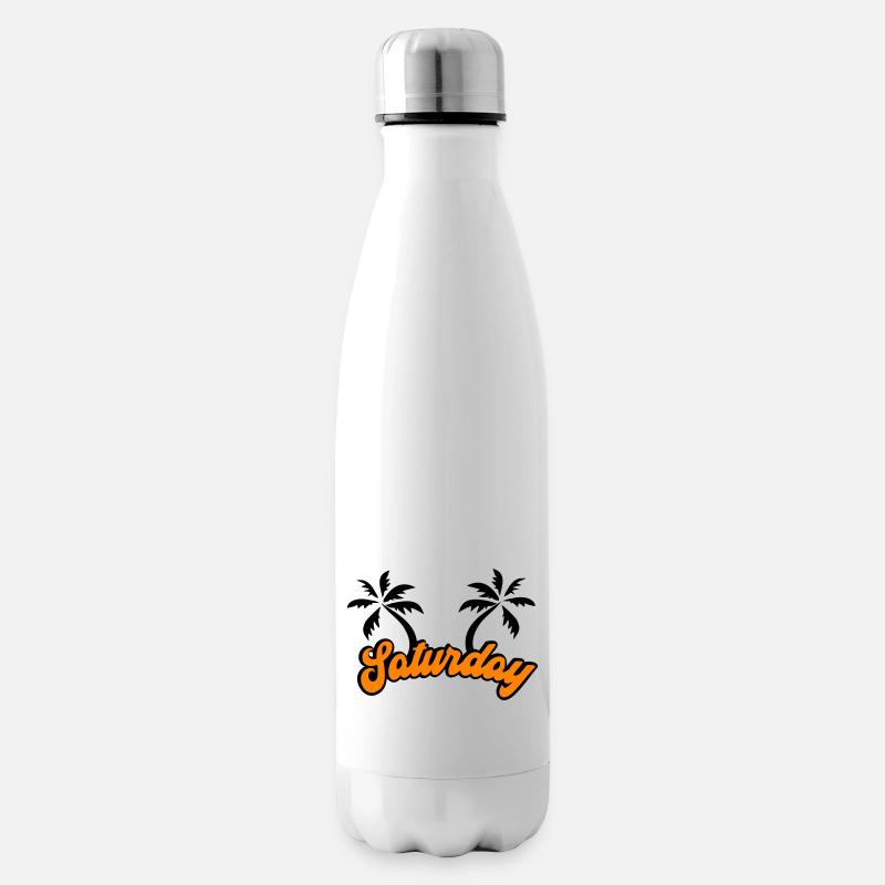 Saturday Das Wochenende Design - Isolierflasche - Weiß